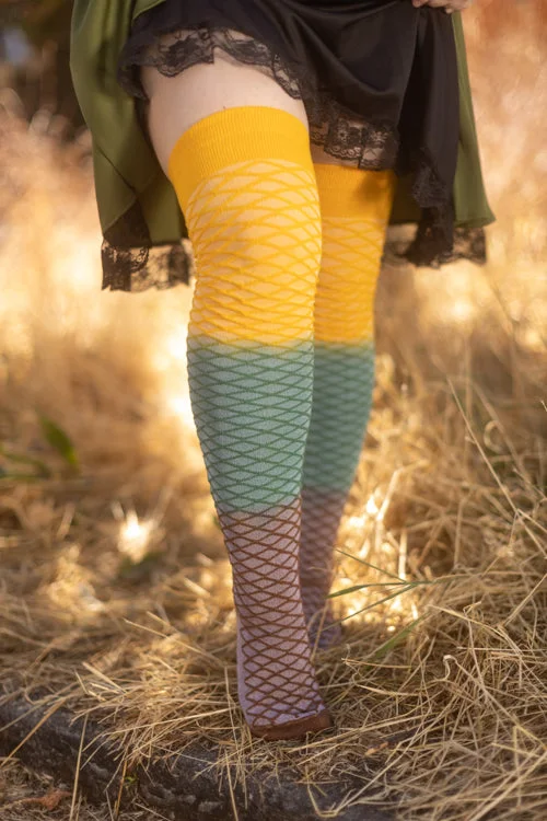 Corn Harvest Mermaid Extraordinary Thigh High Socks