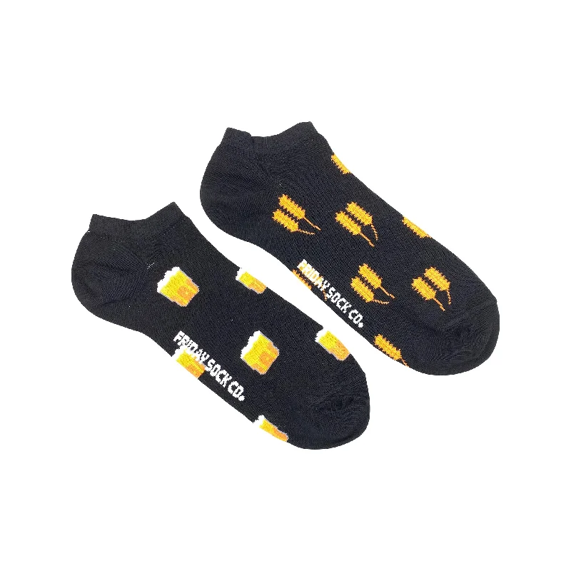 Men's Black Beer & Wheat Ankle Socks