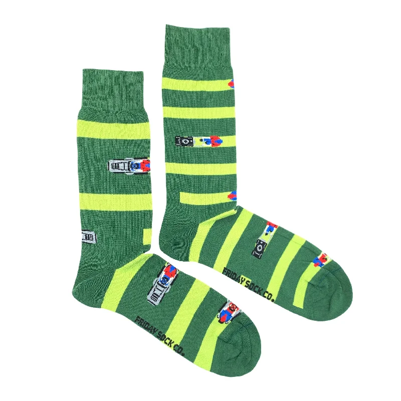 Men's Lawn Mower Mismatched Socks