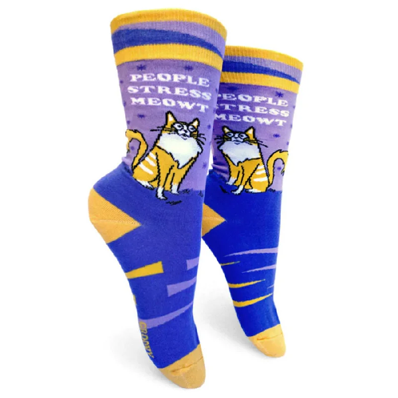 Women's People Stress Meowt Socks