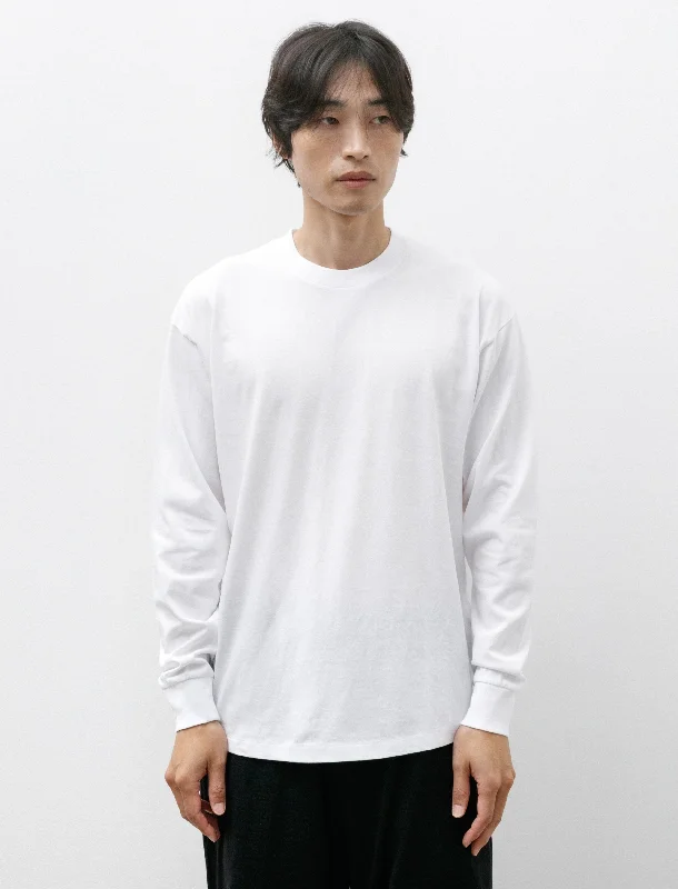 Cotton Jersey Long Sleeve T-Shirt White