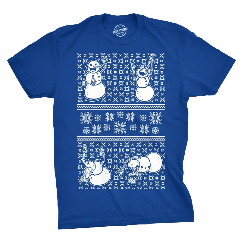 Drunk Snowmen Ugly Christmas Sweater Men's T Shirt