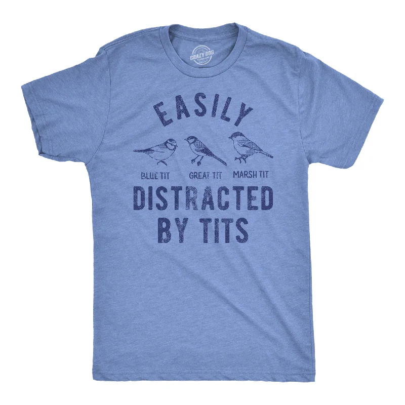 Easily Distracted By Tits Men's T Shirt