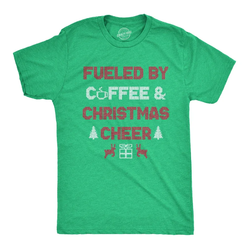 Fueled By Coffee And Christmas Cheer Men's T Shirt