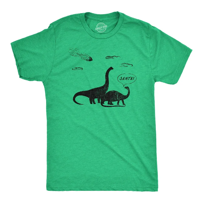 Santa Dinosaurs Men's T Shirt