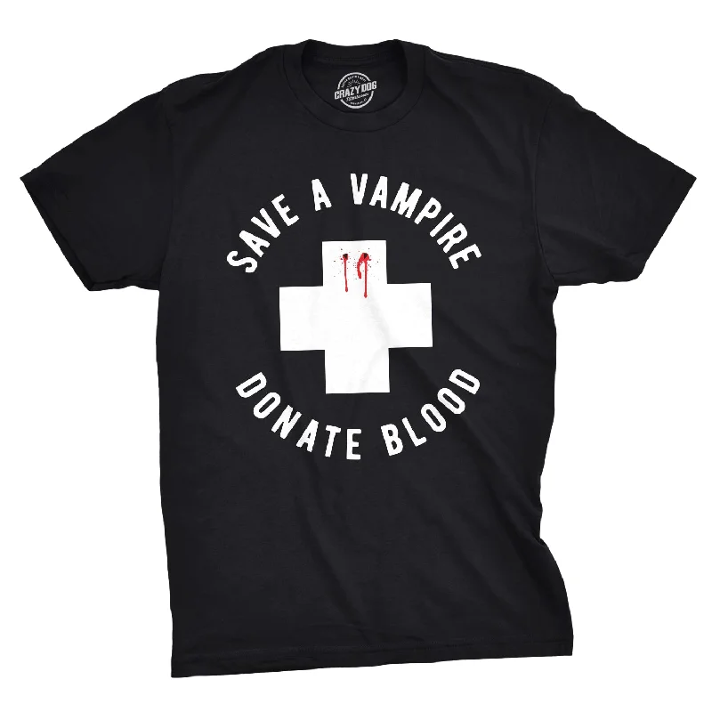 Save A Vampire Donate Blood Men's T Shirt