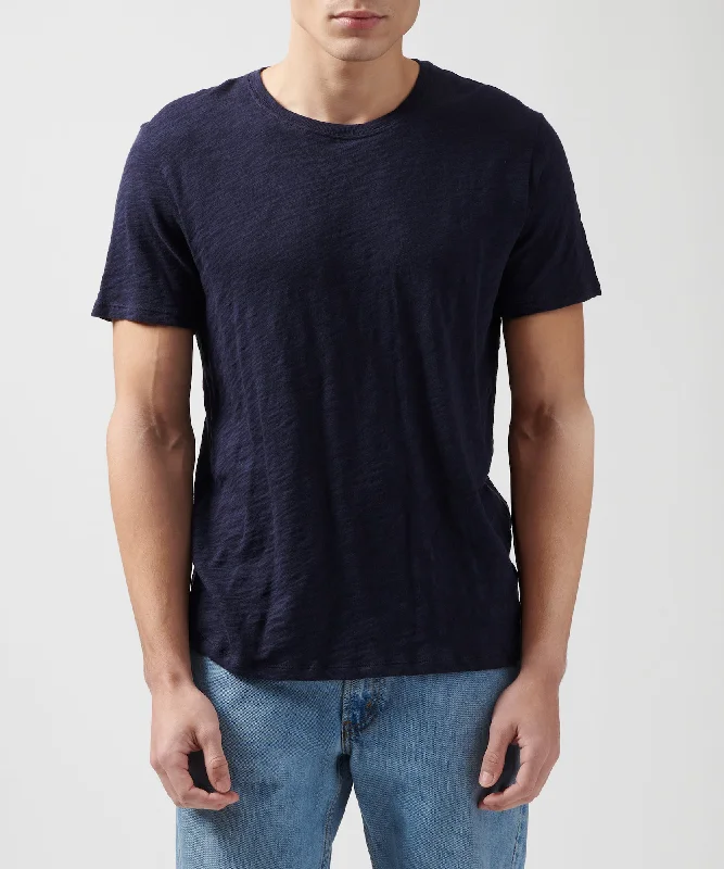 Slub Jersey Crew Neck Tee - Midnight