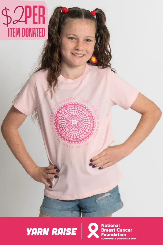 Tribe Of Women Circle Pink Cotton Crew Neck Kids T-Shirt