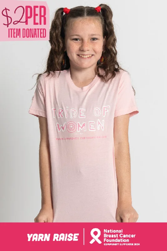 Tribe Of Women Type Pink Cotton Crew Neck Kids T-Shirt