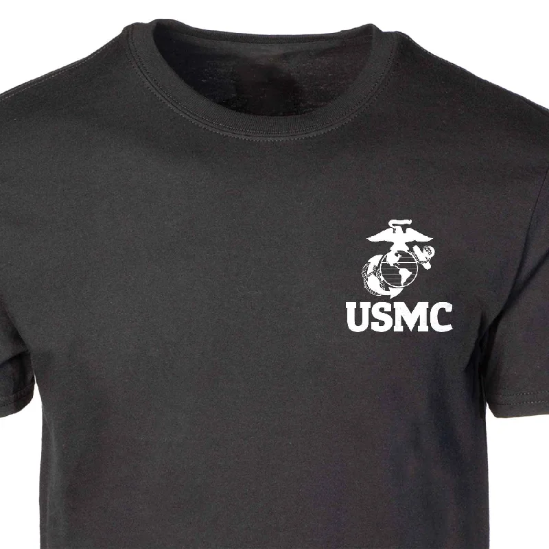 Marine Corps EGA Emblem T-Shirt in Black or Red