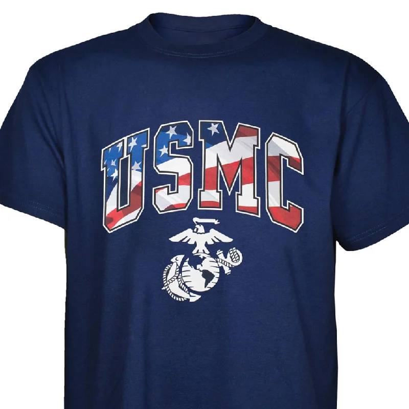 USMC Marines Flag Letter T-Shirt