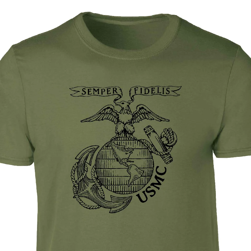 Large Eagle, Globe, and Anchor T-shirt