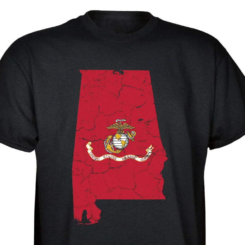 Customizable USMC T-Shirt with Choose-your-State Option