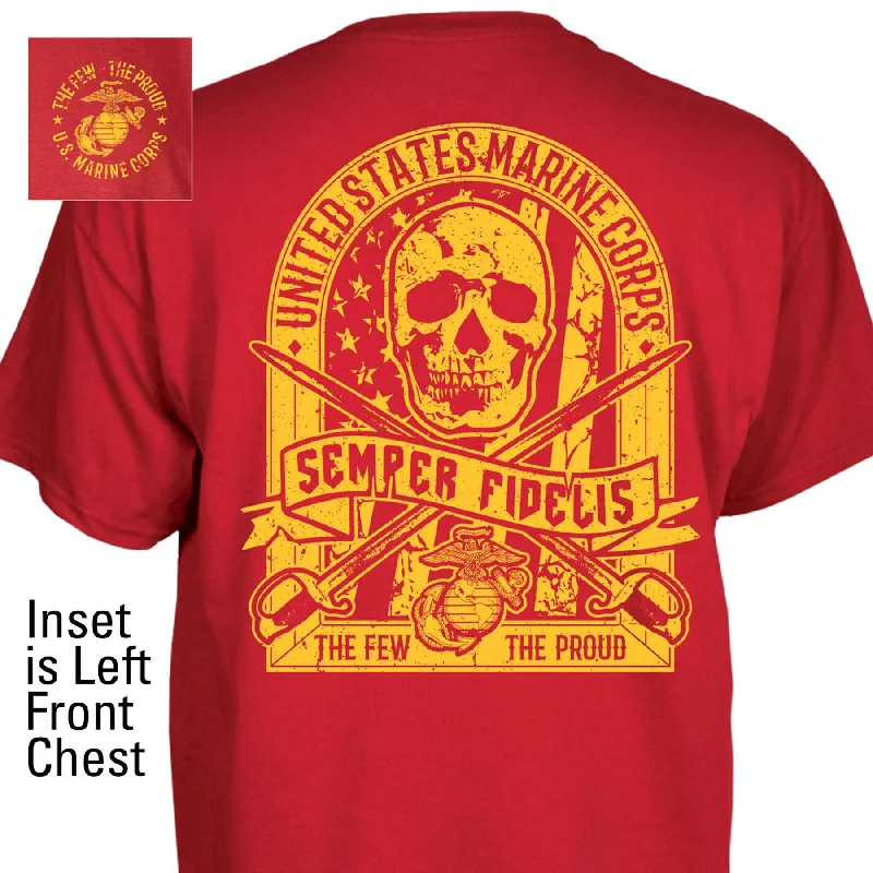 USMC Skull Flag T-shirt