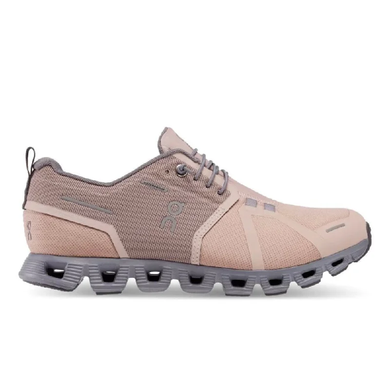 On Women's Cloud 5 Waterproof - Rose/Fossil