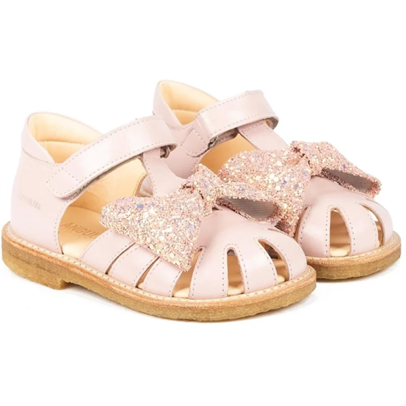 Angulus Sandals Pale Rose/Rose Glitter