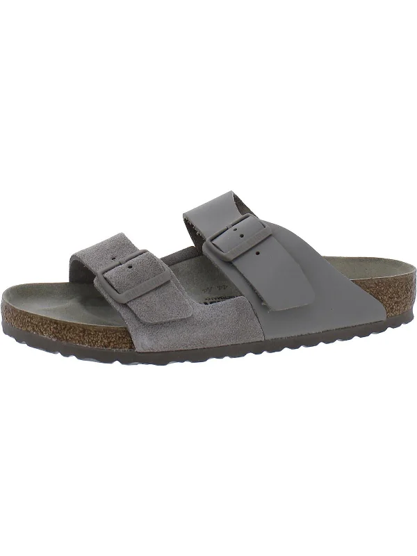 Arizona Split Womens Suede Buckle Slide Sandals