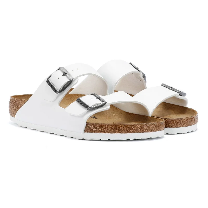 Birkenstock Arizona Birko-Flor Womens White Regular Sandals