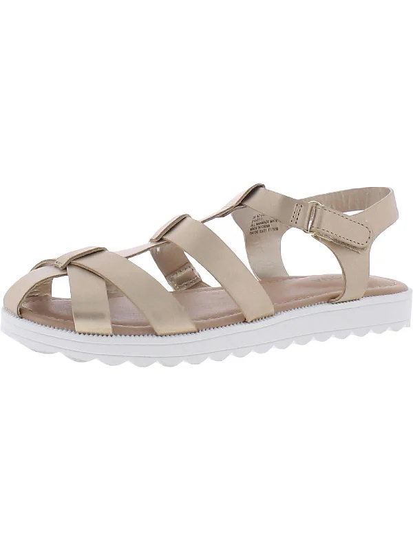 Coastal Girls Metallic Slingback Flat Sandals