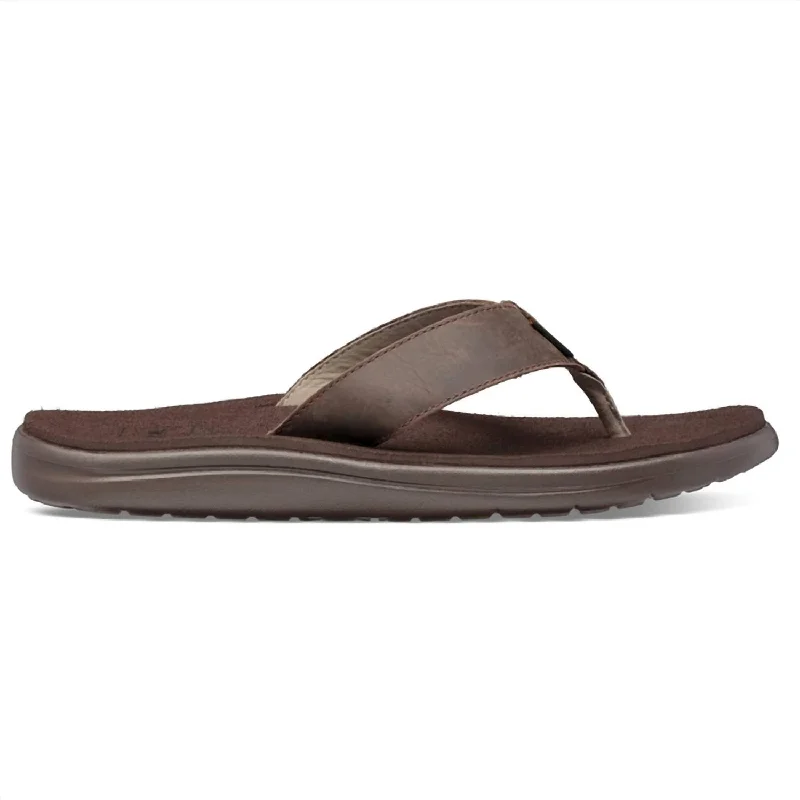 Men's Voya Flip Leather In Chocolate Brown