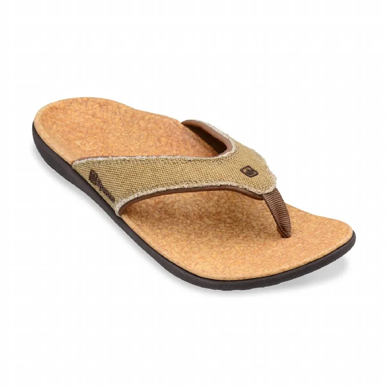 Men's Yumi Sandal In Straw/java/cork