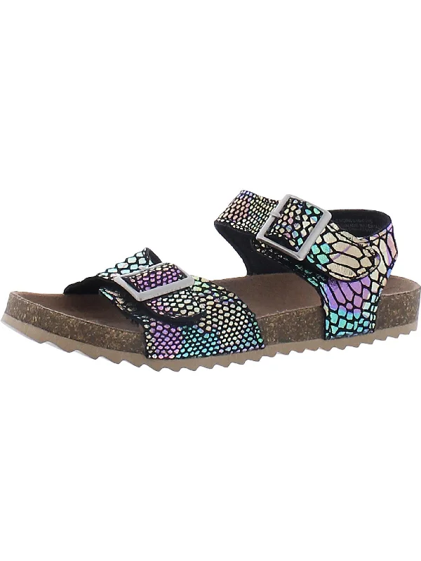 Nora Girls Metallic Cork Footbed Sandals