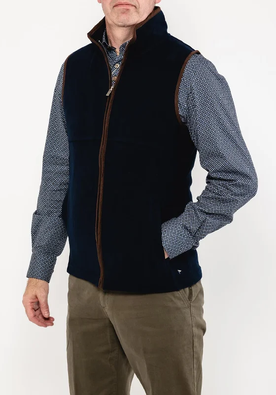 Daniel Grahame Full Zip Fleece Gilet, Navy