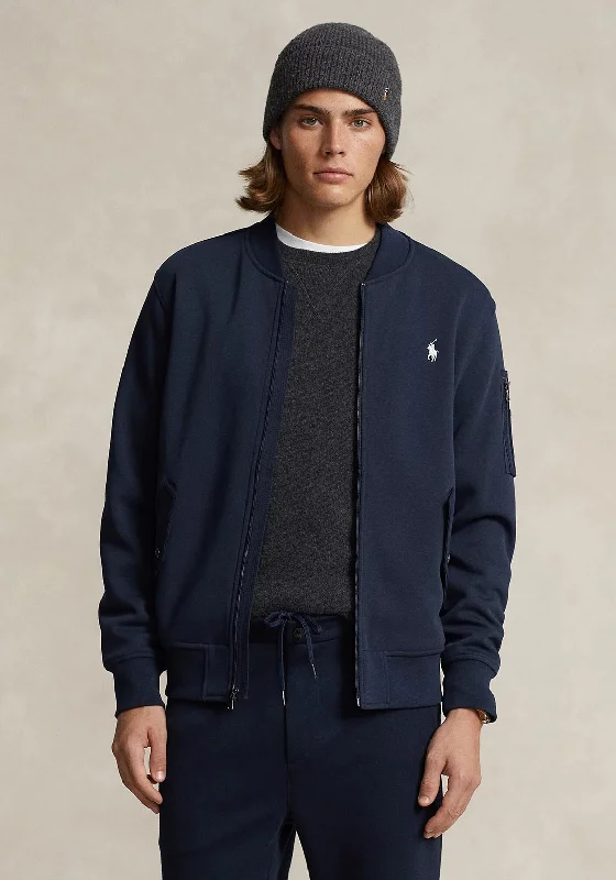 Ralph Lauren Double Knit Bomber Jacket, Aviator Navy