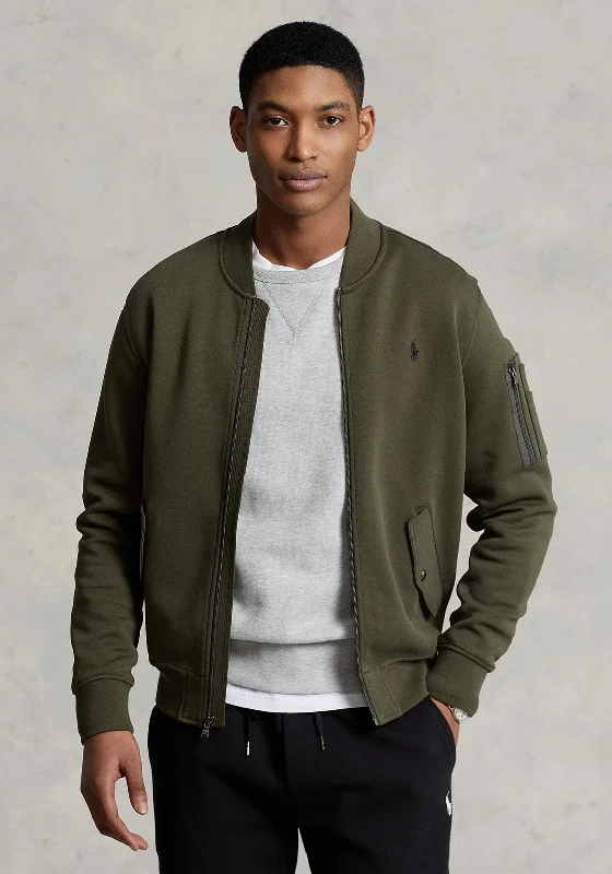 Ralph Lauren Double Knit Bomber Jacket, Green