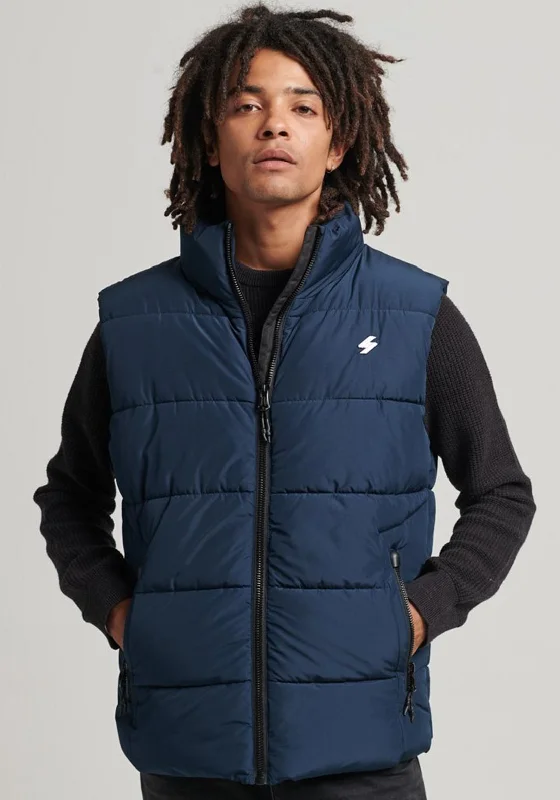 Superdry Sports Puffer Gilet, Deep Navy