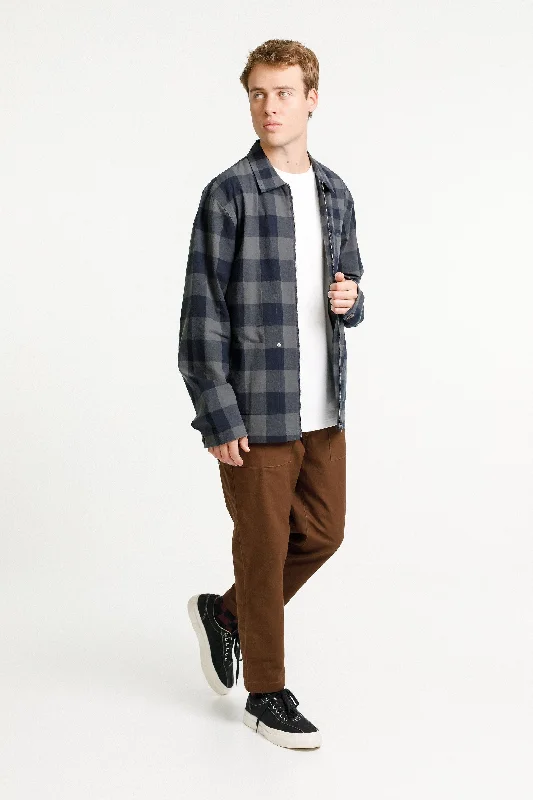 Zip Lomax Overshirt - Sale - Charcoal Check