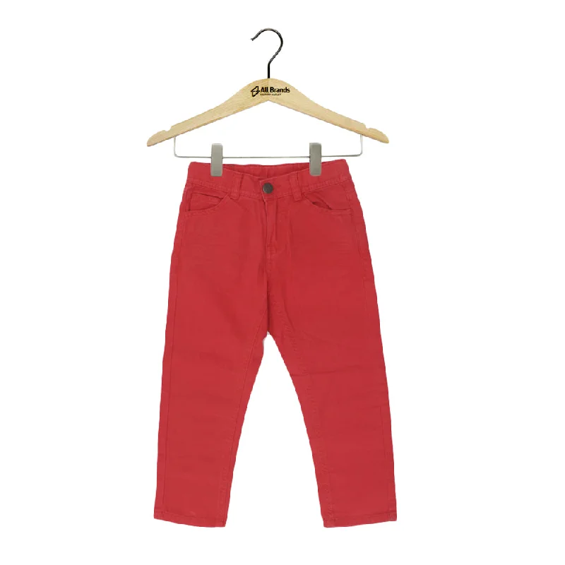 Kid's Girl Denim Pant,Red