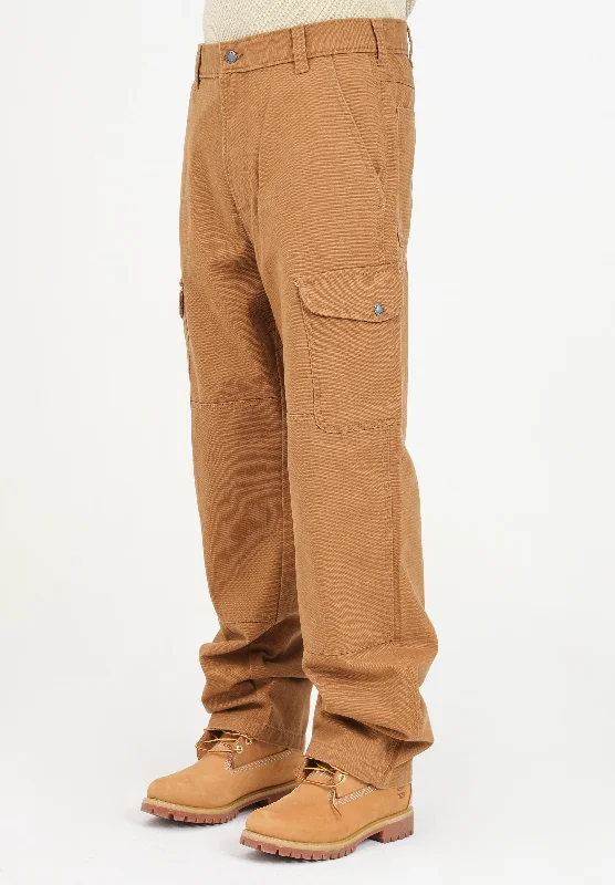 Jeans cargo beige da uomo