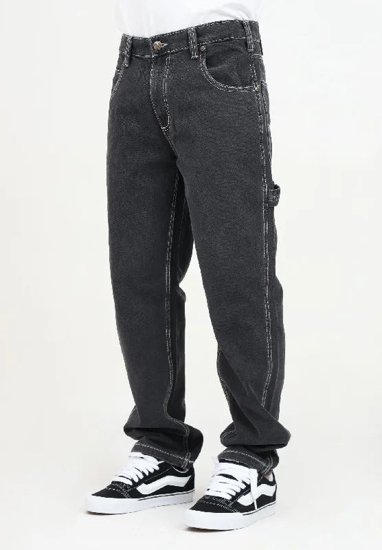 Jeans cargo Garyville in denim nero da uomo