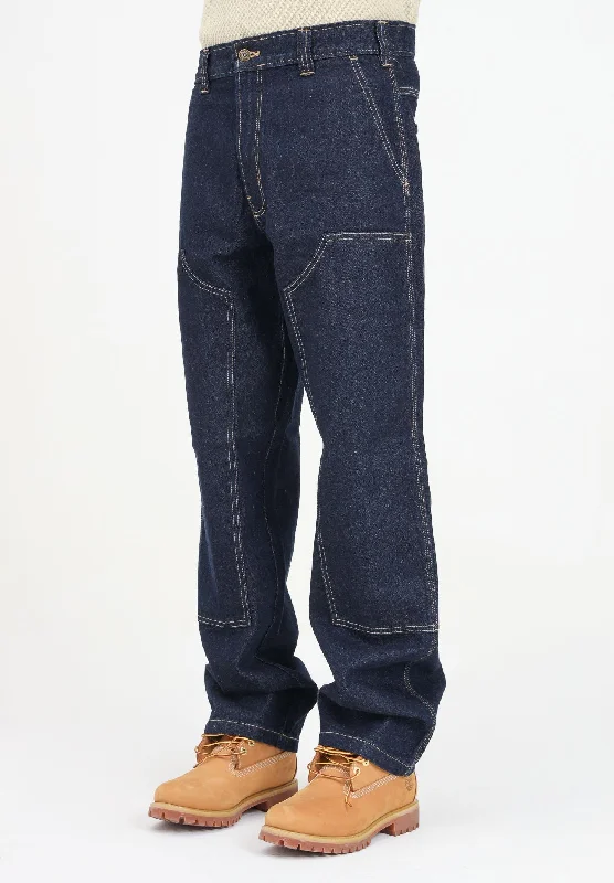 Jeans cargo Madison Double Knee in denim blu da uomo