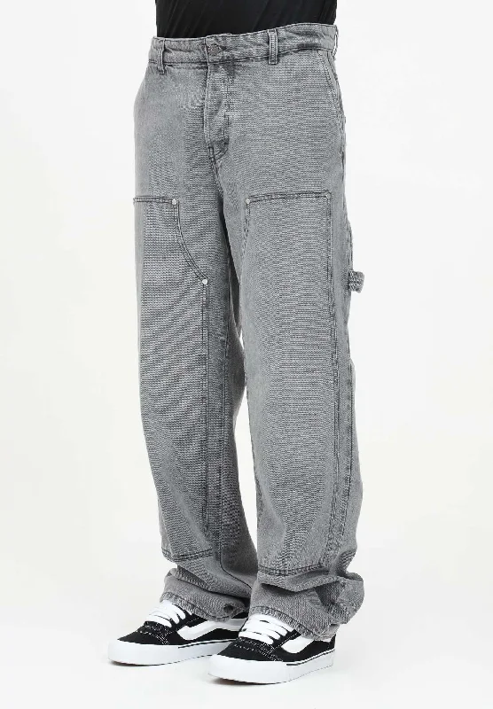 Jeans grigio da uomo in stile baggy