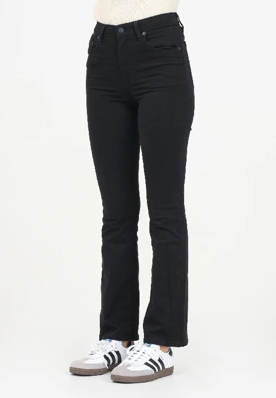 Jeans 725 Bootcut in denim nero da donna