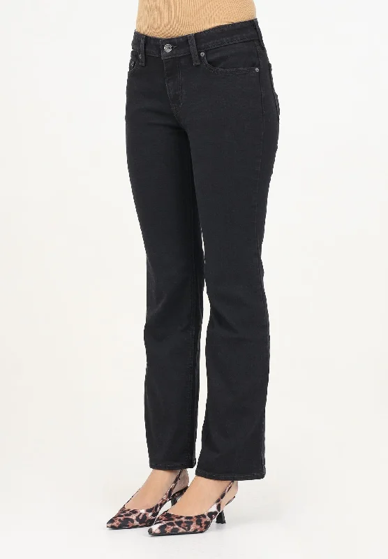 Jeans Bootcut Superlow in denim nero da donna