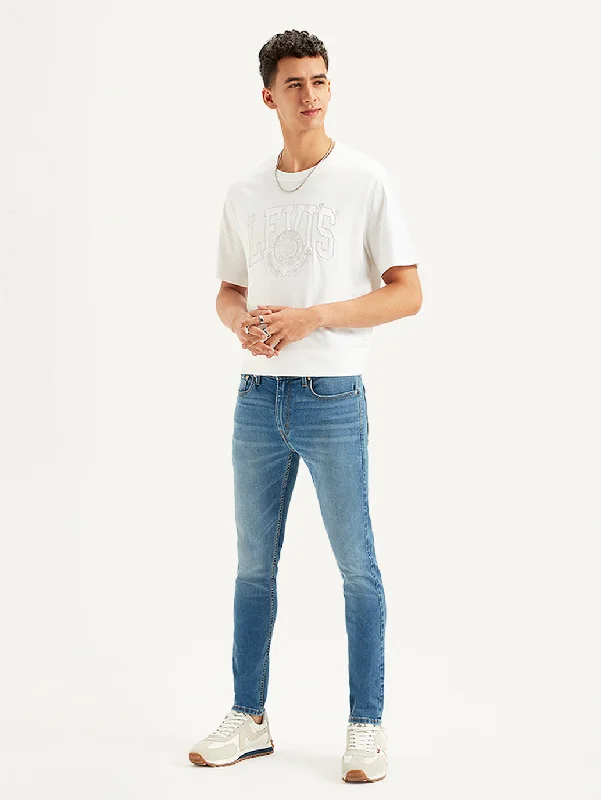 Men's Skinny Taper Fit Blue Jeans