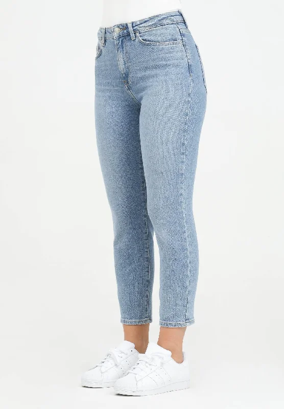 Jeans skinny in denim blu da donna