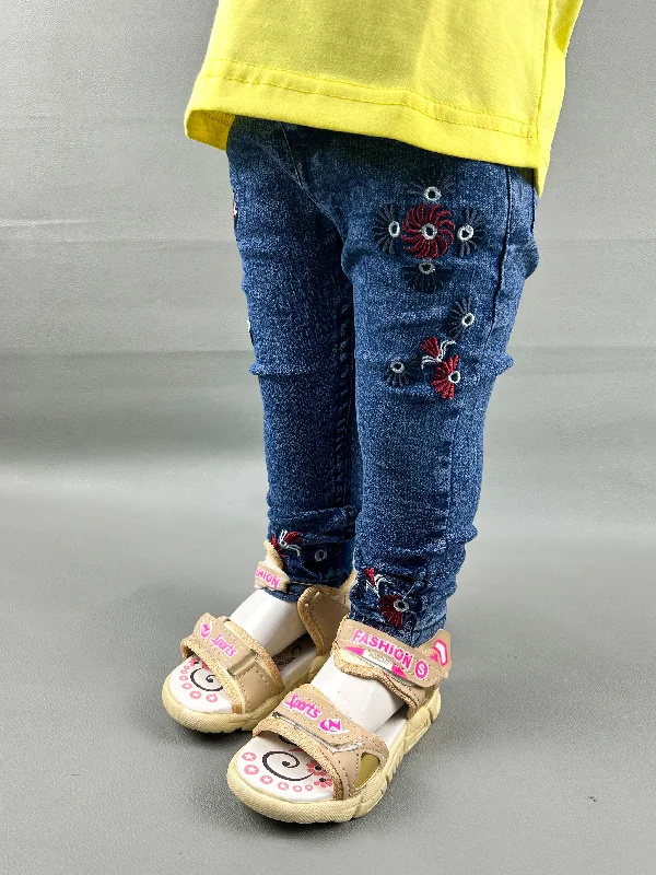 3Yrs - 13Yrs Blue Stretchable Denim Jeans For Girls GJ03