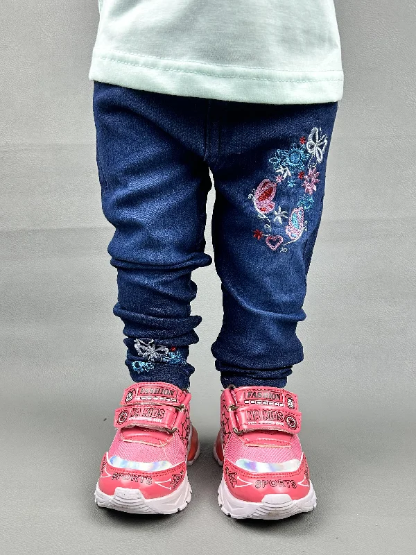 3Yrs - 13Yrs Dark Blue Stretchable Denim Jeans For Girls GJ12