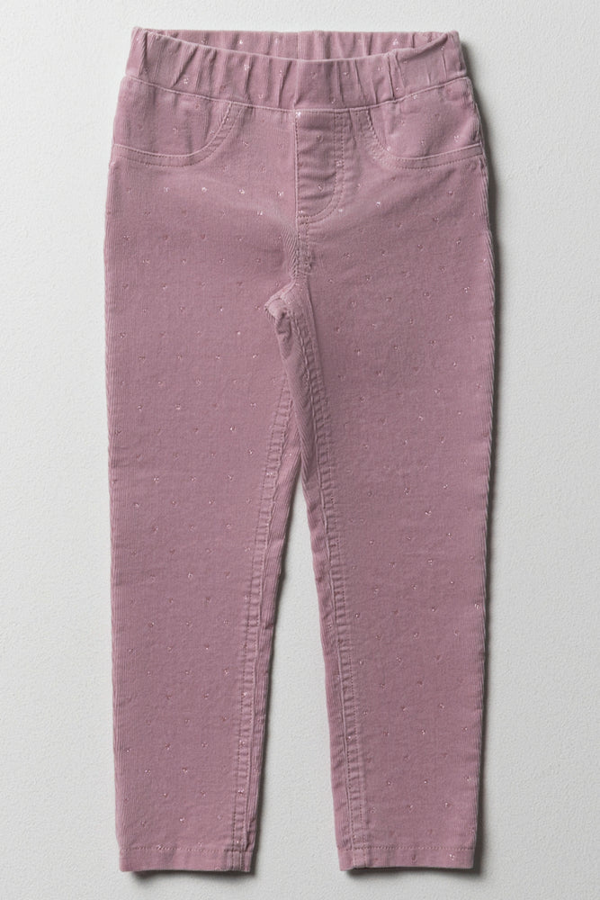 Corduroy Jeggings Pink